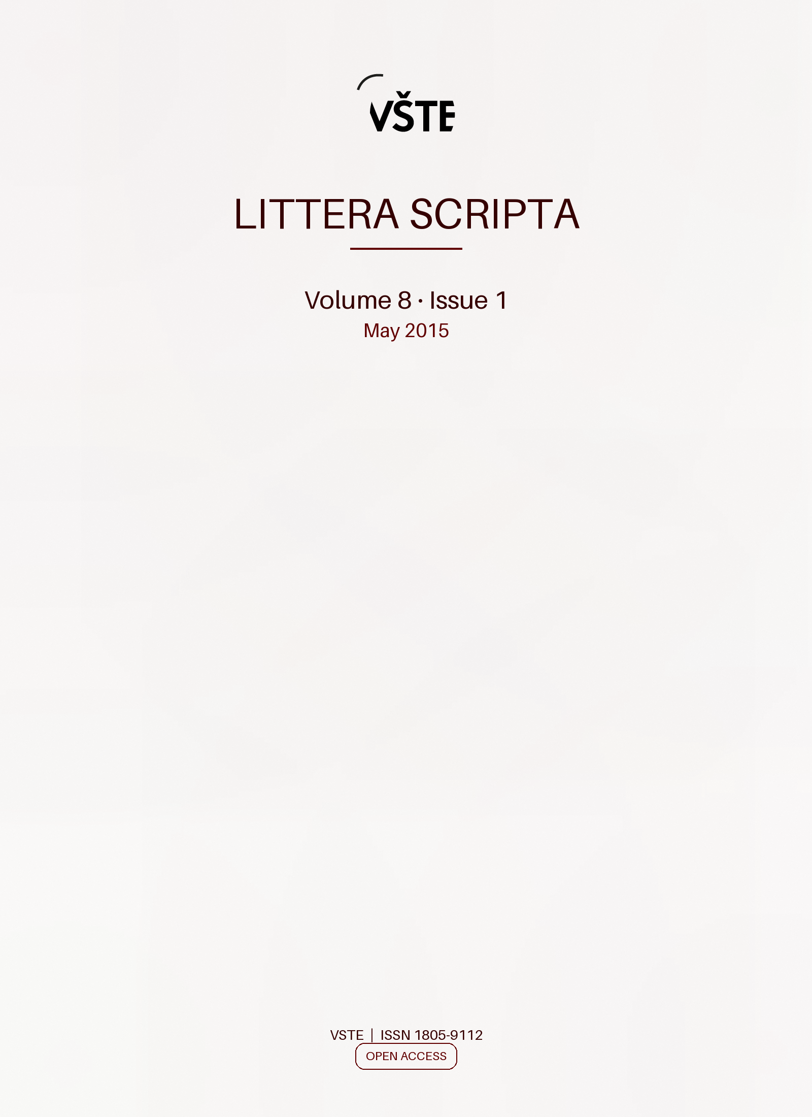 Volume 8, Issue 1 cover